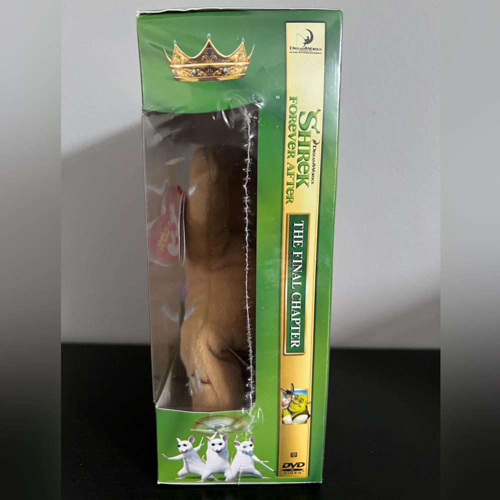 TY Beanie Baby MWMT with Dreamworks Shrek Forever After DVD - Picture 5 of 5